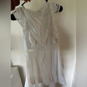 Selfie Leslie Ivory Lace Accent Dress